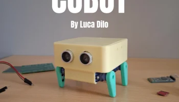COBOT: робот с четырьмя сервоногими и датчиком расстояния... 1