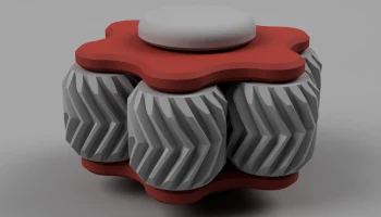 Gear Fidget Toy 05 - Плоский шестиугольник со вращением 2