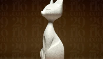 Элегантная скульптура кошки 3