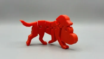 Собака Flexi ко Дню святого Валентина - игрушка с шарнирн..
