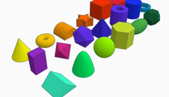 Набор 3D геометрических фигур, 20 фигур......... 1