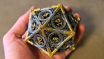 Ornate D20 - штамп DnD 100 мм 1