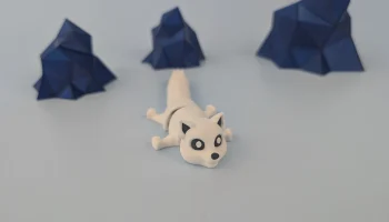 Песец - шарнирная фигурка-брелок 5