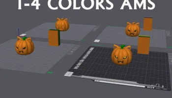 Cat-O-Lantern от 1 до 4 цветов AMS MMU 4