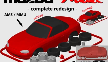Mazda Miata / MX-5 (NB) Kit Card ПОЛНЫЙ ОБНОВЛЕННЫЙ ДИЗАЙН с жесткой и мягкой крышей