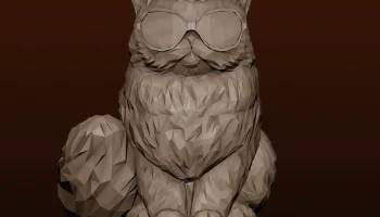 Персидская кошка-принцесса Пончик Low Poly / Dungeon Craw...
