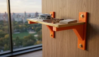 Сверхмощный неоново-оранжевый кронштейн для полки с 3D-пе... 2