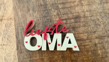 Liefste Oma - 3D-текстовый знак | Подарок бабушке | Декор.. 1