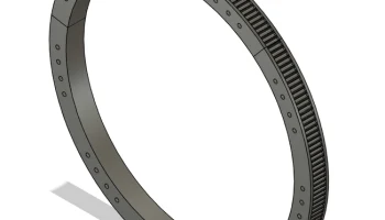 Параметрический шкив HTD 5M с 81-200 зубьями и фланцем дл... 1