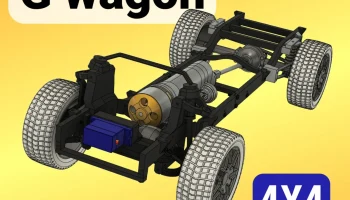G-Wagon - 3D-печатный радиоуправляемый автомобиль 4x4 (шасси) 7