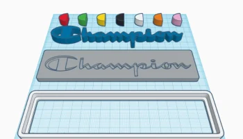 Табличка с логотипом Champion