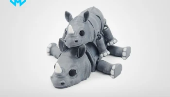 Articulated Flexi Rhino - милая игрушка, напечатанная на ... 8