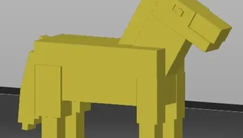 Модель лошади Minecraft 3D для печати 2