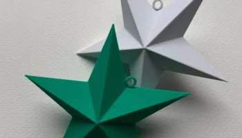 3D-звездное елочное украшение (две части, дизайн с низким...
