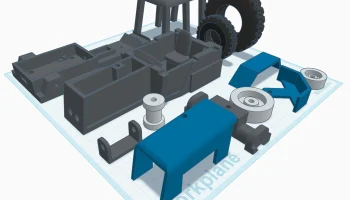 Простой многоцветный трактор с ESP32 Mini, активным зумме.. 2