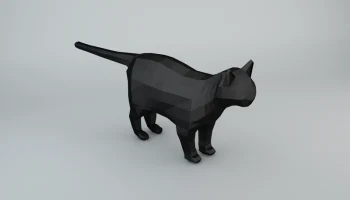 Низкополигональная кошка 1