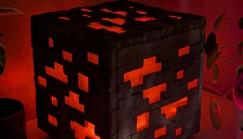 Настоящая лампа из бетонной руды Minecraft........