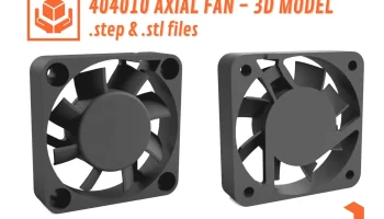 Осевой вентилятор 4010 3D модель .step & .stl......
