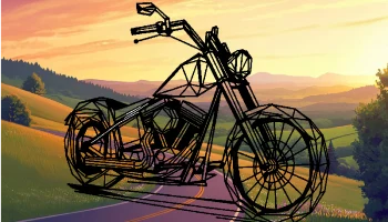 Мотоцикл Geometric Chopper - модель 1