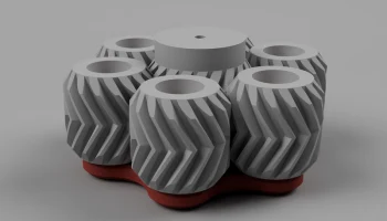 Gear Fidget Toy 05 - Плоский шестиугольник со вращением 6