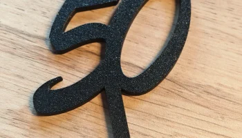 Элегантный топпер для торта на юбилей "50" - цельный диза... 1