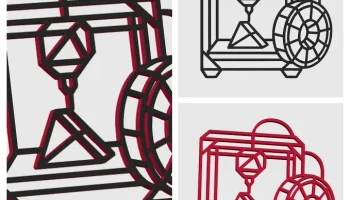 Настенное искусство на 3D-принтере - минималистичный 2D-д...