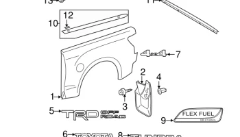 Крышка молдинга кровати Toyota Tundra 2-го поколения 6625... 1