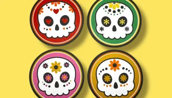Dia de Los Muertos - День мертвых - набор подставок в вид... 1