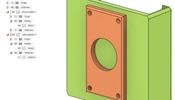 Крепление/держатель телефона (параметрический Fusion360).... 3