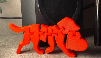 Собака Flexi ко Дню святого Валентина - игрушка с шарнирн.. 1