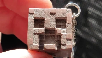 Minecraft Creeper правильно текстурированный брелок-кулон... 2