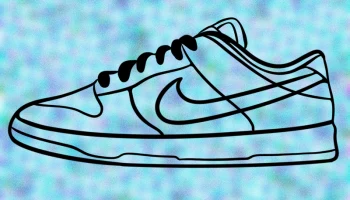 Nike Dunk Low - настенное искусство
