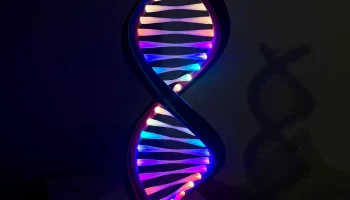 Светодиодная RGB-лампа с двойной спиралью ДНК - разъем Mi.. 3