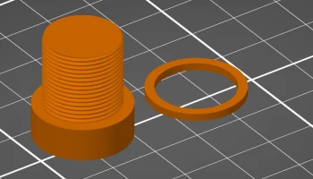 Винт для микрофона 5/8 с шестигранником 8 мм.