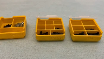 Вставки Gridfinity 1 x 1 x 2 и 1 x 1 x 3 с крышкой, разделенные несколькими способами 4