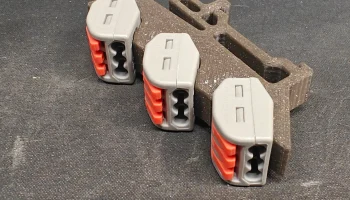 3 x Wago 222-413 для крепления на DIN-рейку 2