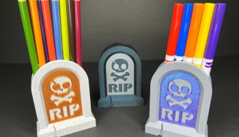 Подставка для карандашей RIP Gravestone + украшение на Хэ... 3