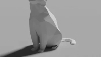 Low Poly Cat 2.0 (Украшение) (Без поддержек!)............ 2