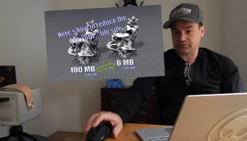 Вот как можно уменьшить размер файла STL/OBJ.......