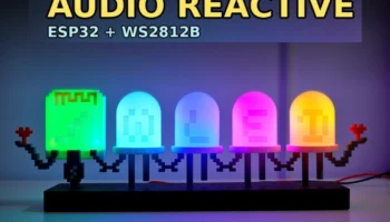 Реактивная светодиодная лампа WLED Logo Audio (ESP32 + WS..