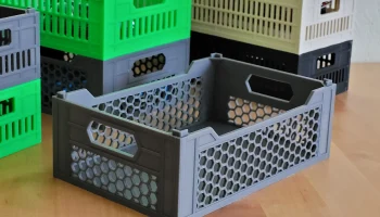 Stackable Crate Plus - Honeycomb Edition