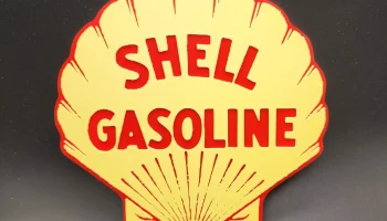 Винтажный знак бензина Shell, 2 цвета