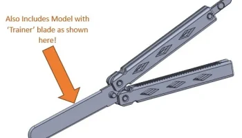 Нож-бабочка с фиксатором - печать на месте - Balisong...... 2