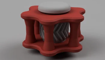 Gear Fidget Toy 05 - Плоский шестиугольник со вращением 5