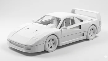Феррари f40, печать на месте,