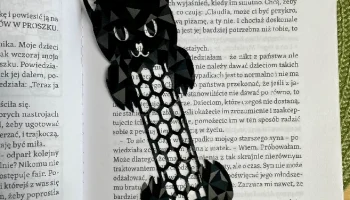 Закладка "Кошка" - минималистичный маркер страницы, напеч...