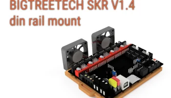 BIGTREETECH SKR 1.4 с охлаждением 4040, крепление DIN......