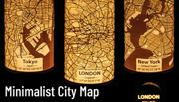 Минималистичные литофановые лампы с картой города - Учебн..