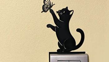 Выключатель света / украшение для розетки Cat - модель 10...