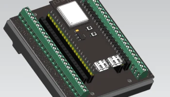 ДЕРЖАТЕЛЬ АДАПТЕРА КЛЕММ ESP32-S3 для DIN........